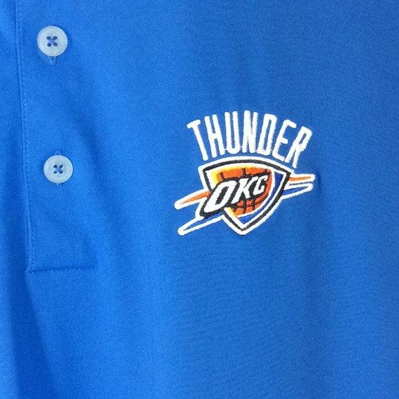 FINAL SALE PRICE Pure Motion OKC Thunder Polo Shirt in Medium - Picture 2 of 5